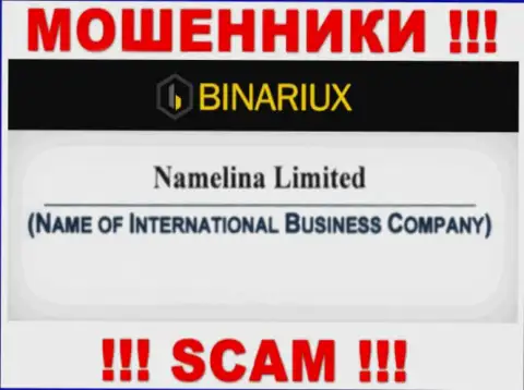 Binariux Net - это интернет мошенники, а владеет ими Namelina Limited