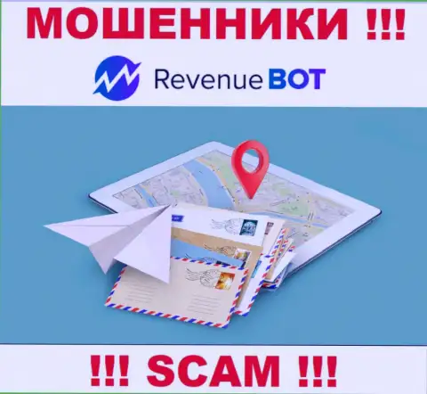 Махинаторы Rev-Bot Com не публикуют юридический адрес регистрации компании - это МОШЕННИКИ !
