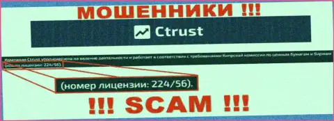 Будьте бдительны, зная номер лицензии на осуществление деятельности СТраст с их веб-ресурса, уберечься от грабежа не выйдет - это МОШЕННИКИ !!!