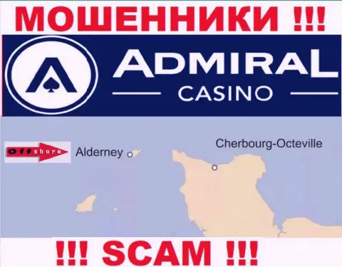 Поскольку Admiral Casino расположились на территории Alderney, отжатые вложения от них не забрать