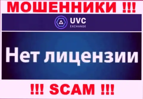 У ворюг UVC Exchange на веб-ресурсе не размещен номер лицензии компании !!! Будьте крайне бдительны