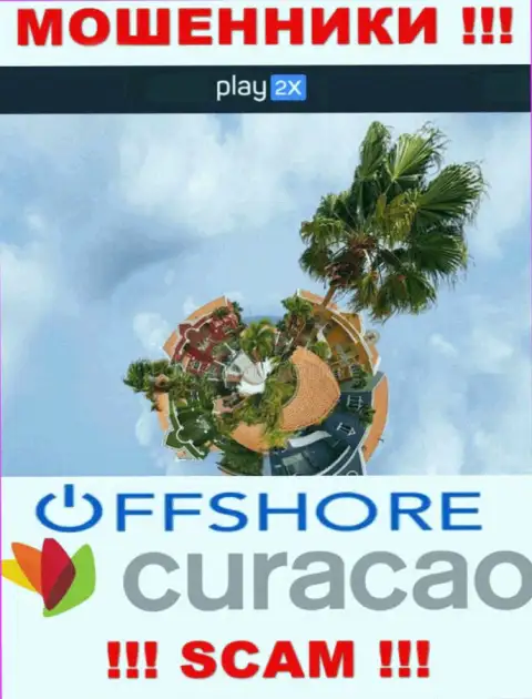 Curacao - оффшорное место регистрации жуликов Плэй2Х Ком, приведенное у них на информационном портале