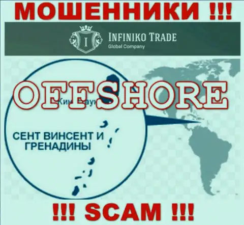 Infiniko Trade - это мошенники, их место регистрации на территории Saint Vincent and the Grenadines