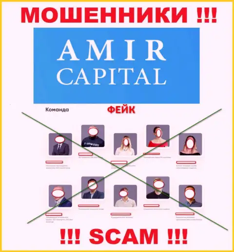 Мошенники Амир Капитал безнаказанно крадут денежные вложения, так как на web-сайте предоставили ненастоящее прямое руководство