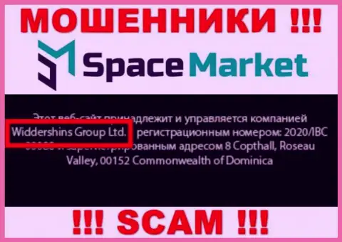 На официальном web-сайте Space Market сказано, что указанной конторой управляет Widdershins Group Ltd