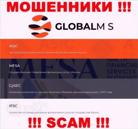 GlobalM-S Com прикрывают свою незаконную деятельность мошенническим регулятором - ASIC