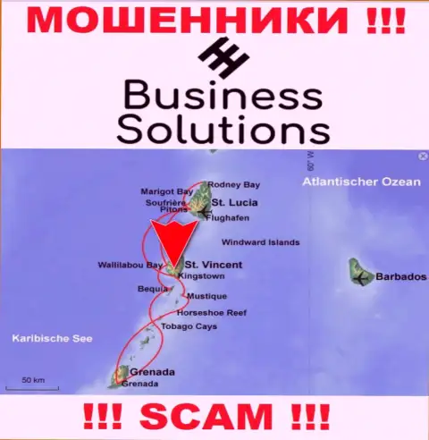 Бизнес Солюшнс намеренно осели в оффшоре на территории Kingstown St Vincent & the Grenadines - это МОШЕННИКИ !!!
