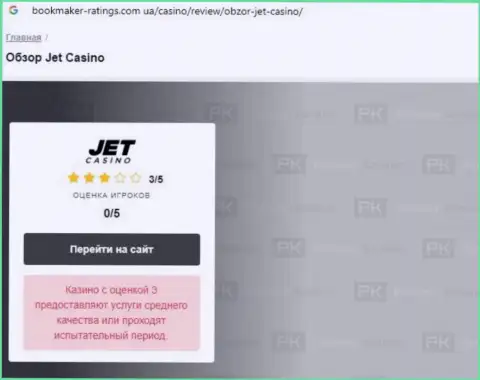 Публикация с реальным обзором неправомерных деяний Jet Casino