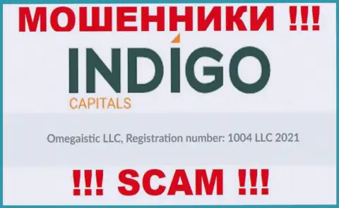 Номер регистрации еще одной мошеннической компании IndigoCapitals - 1004 LLC 2021