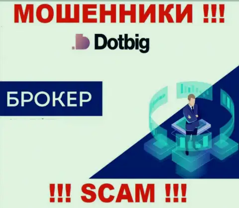 Dot Big - это РАЗВОДИЛЫ, сфера деятельности которых - Брокер