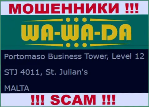 Оффшорное местоположение Ва-Ва-Да Ком - Portomaso Business Tower, Level 12 STJ 4011, St. Julian's, Malta, откуда эти интернет жулики и прокручивают свои грязные делишки