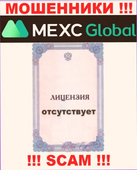 У мошенников MEXC Global Ltd на сайте не приведен номер лицензии на осуществление деятельности компании ! Будьте весьма внимательны