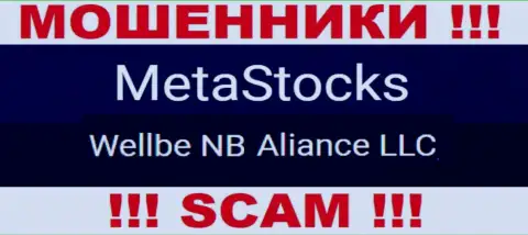 Юридическое лицо обманщиков MetaStocks - это Веллбе НБ Альянс ЛЛК