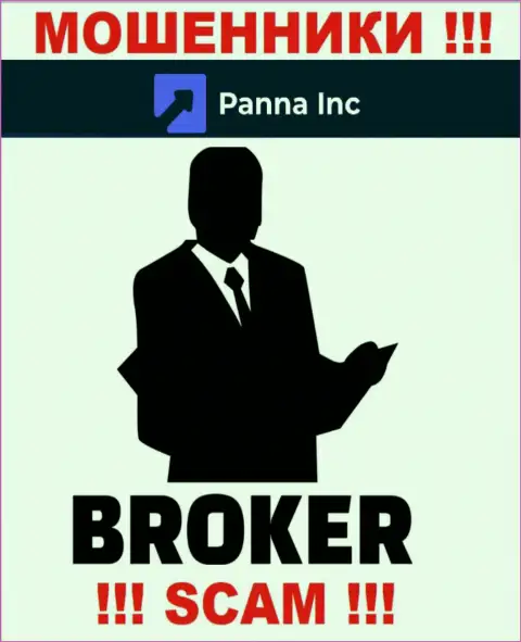 Брокер - в указанном направлении предоставляют свои услуги интернет кидалы Panna Inc