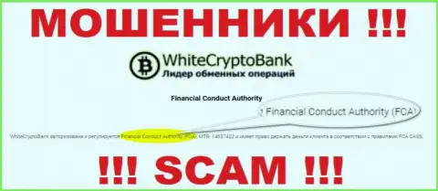 WCryptoBank - это мошенники, незаконные деяния которых курируют тоже кидалы - FCA