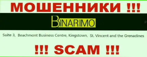 Binarimo - это ворюги !!! Скрылись в офшоре по адресу - Suite 3, ​Beachmont Business Centre, Kingstown, St. Vincent and the Grenadines и прикарманивают средства реальных клиентов