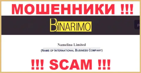 Юр лицом Binarimo Com считается - Namelina Limited