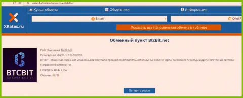Информационный материал о онлайн-обменке BTC Bit на web-сервисе иксрейтес ру