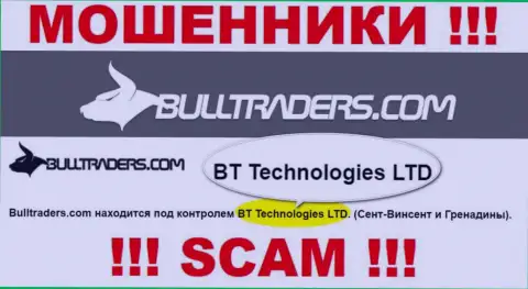 Компания, владеющая разводилами Буллтрейдерс Ком - это BT Technologies LTD