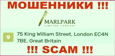 Официальный адрес MARLPARK LIMITED, представленный на их сервисе - ложный, будьте крайне осторожны !!!