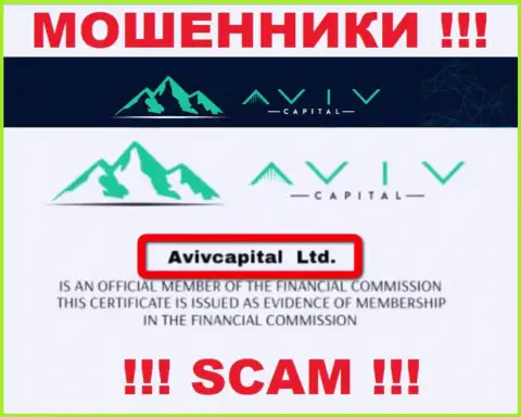 Вот кто руководит организацией Авив Капитал - это AvivCapital Ltd